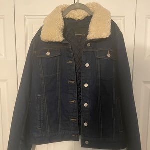 Faux Fur Denim Jacket